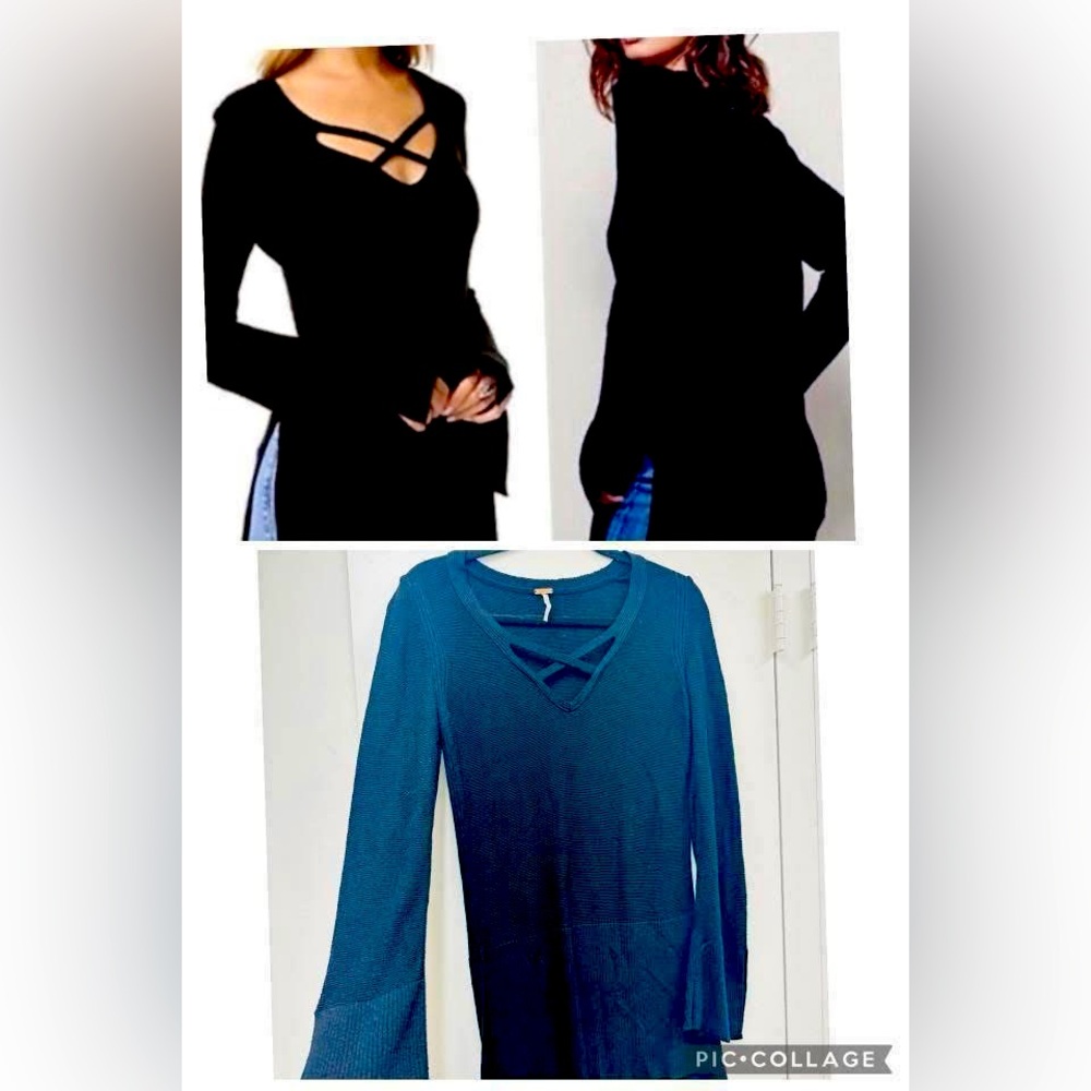 Free People | Criss Cross Tunic Sweater | Size XS